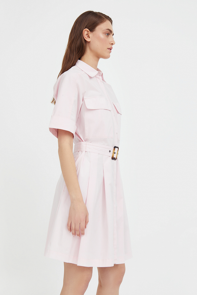 Платье женское Finn Flare S21-11053 розовое 2XL