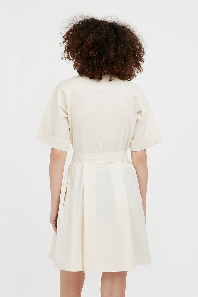 Платье женское Finn Flare S21-11053 бежевое XL