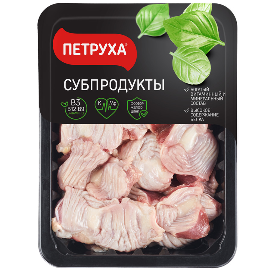 Желудки Петруха цыплят-бройлеров охлажденные, лоток, 550 г