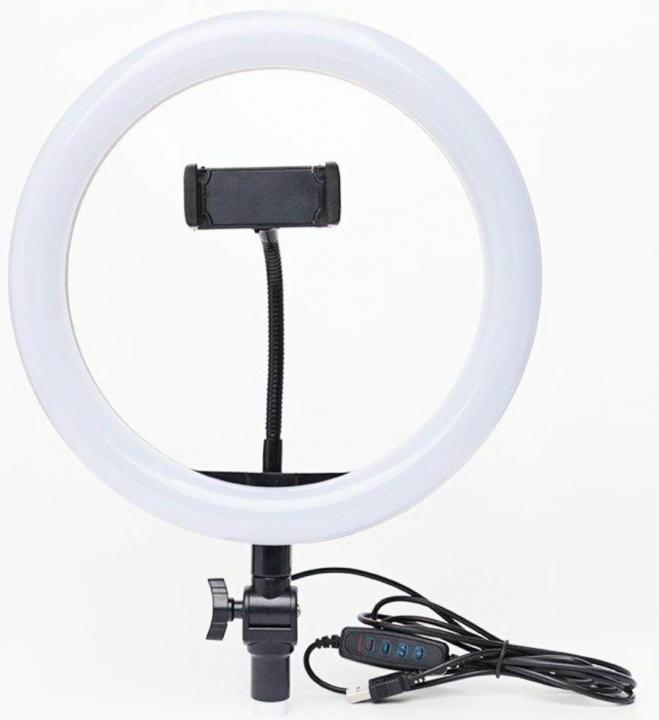 Кольцевая лампа NoBrand Beauty Live Round Lamp S31, 32 см, White/Black
