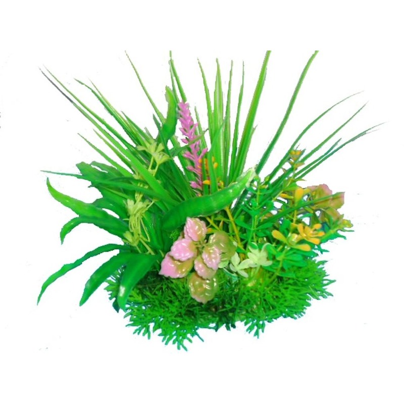 Искусственное растение для аквариума Prime M621, композиция из пластиковых растений, 15см