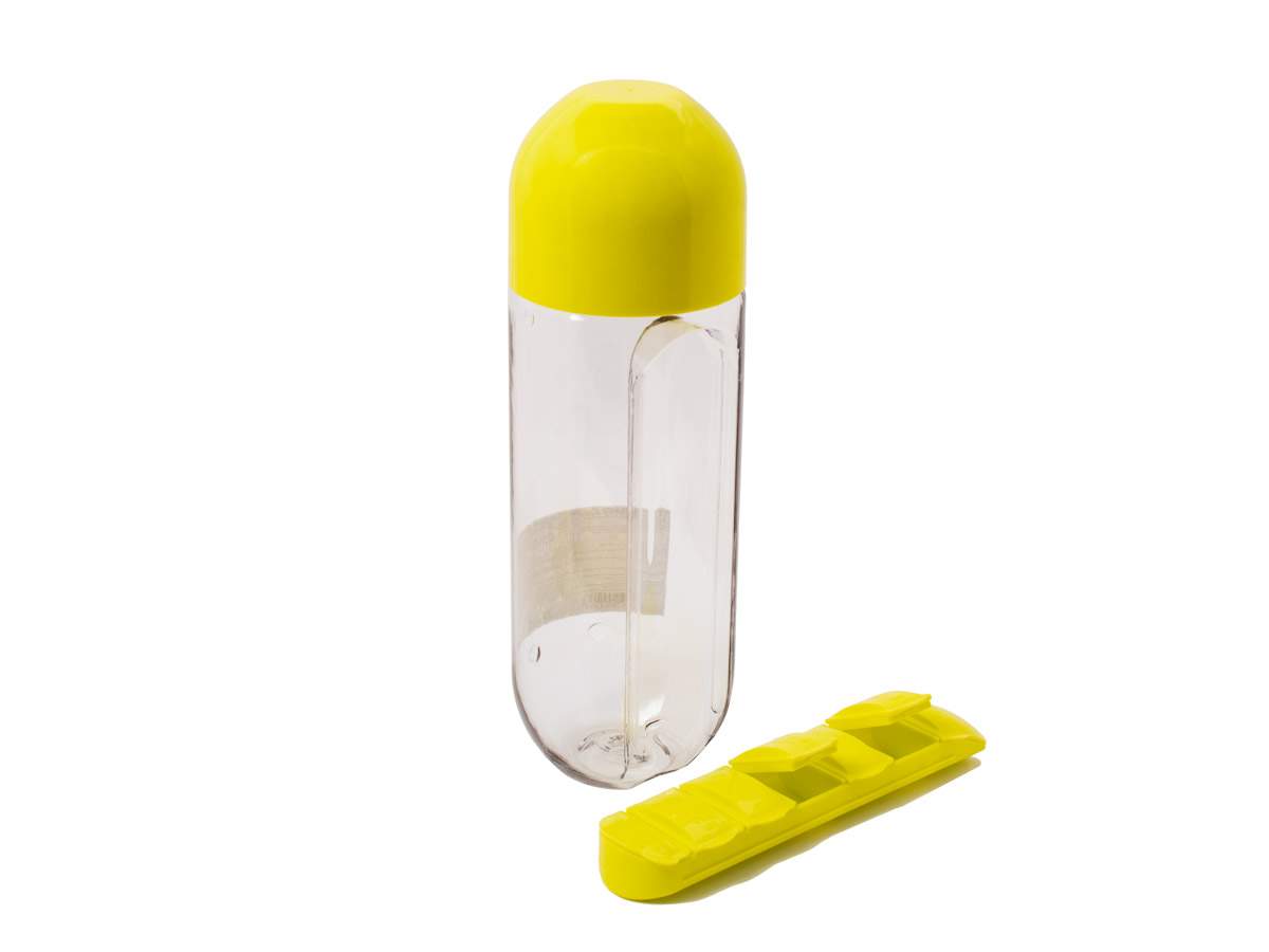 Желтая бутылочка. Бутылка спортивная с таблетницей. Желтая бутылка. Феникс на бутылке. Таблетница с бутылкой (желтый).