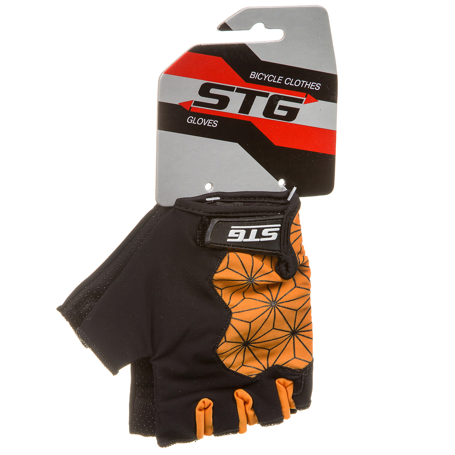 Велоперчатки STG Replay, black/orange, M