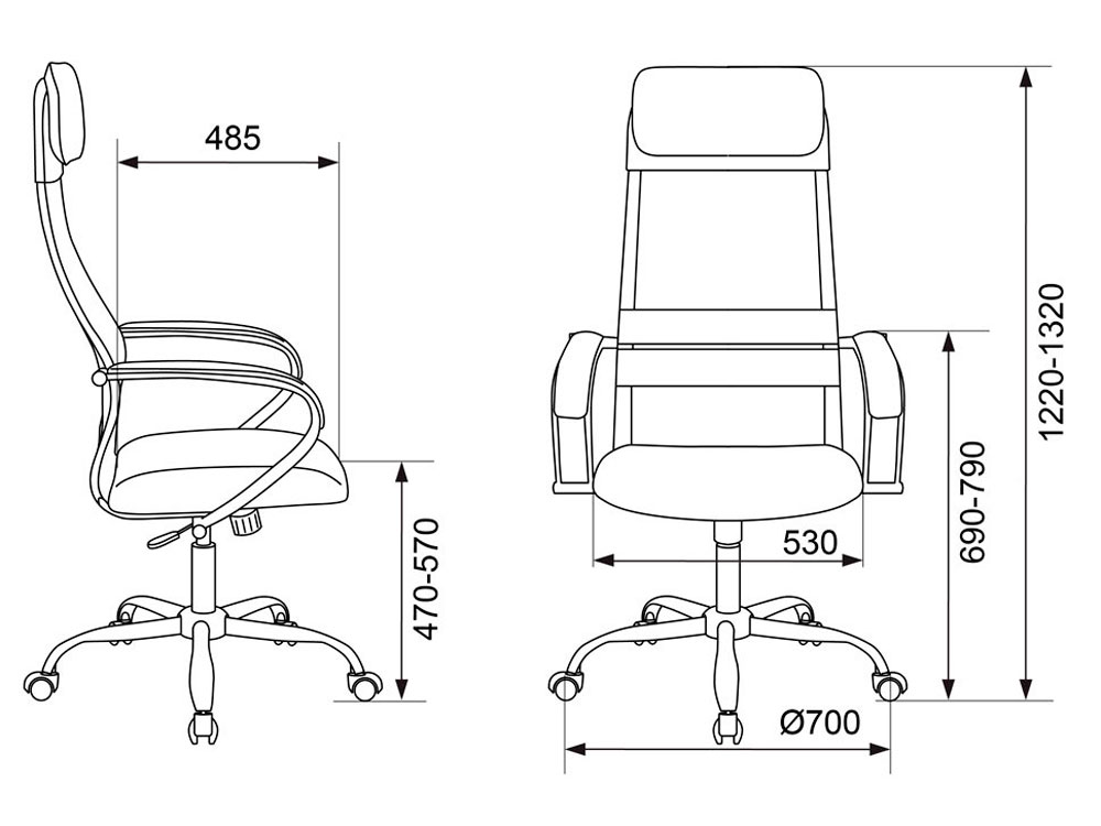 Кресло руководителя Бюрократ CH-608SL/BLACK 1141495, черный