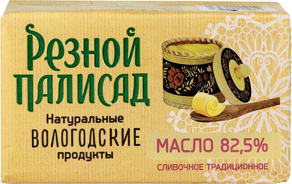 Масло Резной Палисад сливочное традиционное 82,5%, 160 г