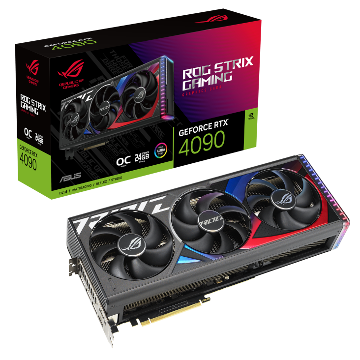 Видеокарта ASUS NVIDIA GeForce RTX 4090 ROG Strix OC Edition (90YV0ID0-M0NA00), купить в Москве, цены в интернет-магазинах на Мегамаркет