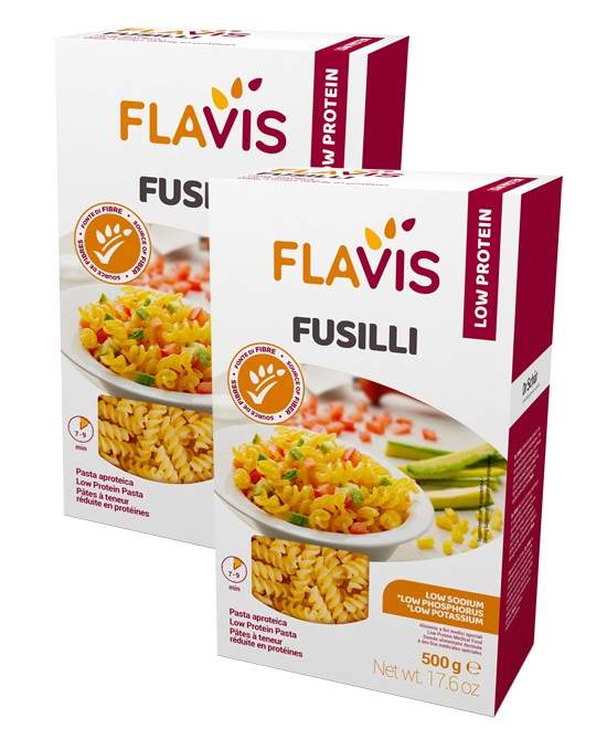 Макароны Flavis Fusilli Спиральки с низким содержанием белка, 500 г 2 шт - купить в ИП Блинова Светлана Викторовна, цена на Мегамаркет