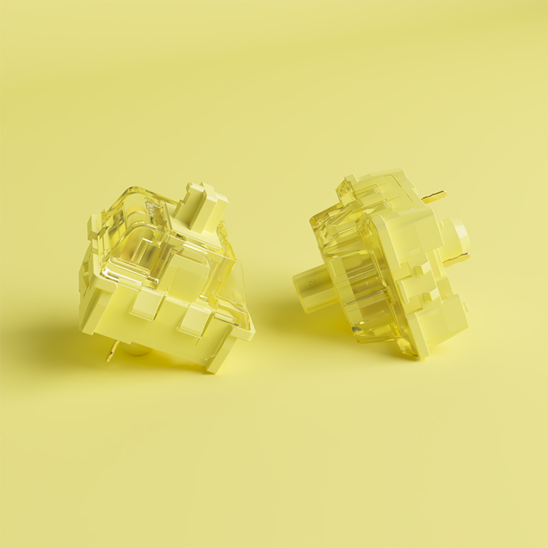 Cream yellow switch. Cream yellow switch