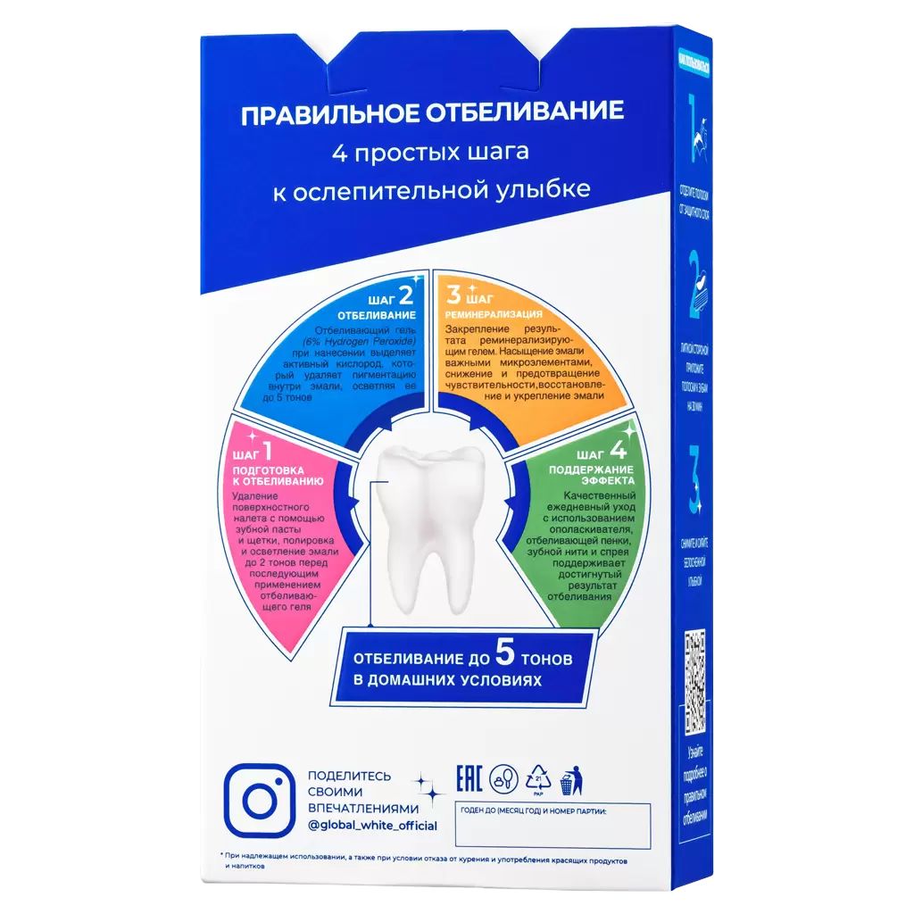 Купить пластина для отбеливания зубов Global White Teeth Whitening Strips  Express, цены на Мегамаркет | Артикул: 100023592231