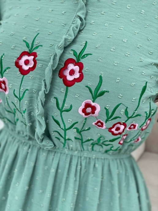 Платье женское DAZZLE STYLE Даяна зеленое 50 RU