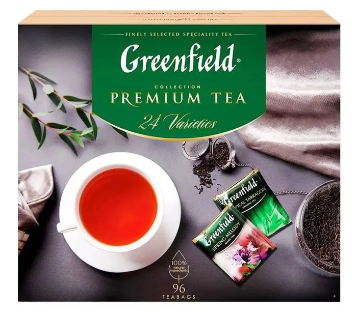 Купить подарочный набор Greenfield Premium Tea Collection, 24 вида, 96 шт. Чайный набор, цены на Мегамаркет | Артикул: 100051914448