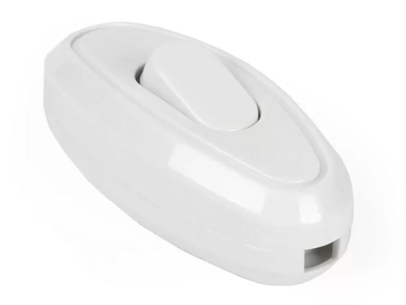 Выключатель для бра SmartBuy, 6А, 250В, АБС-пластик, белый, SBE-06-S04-w