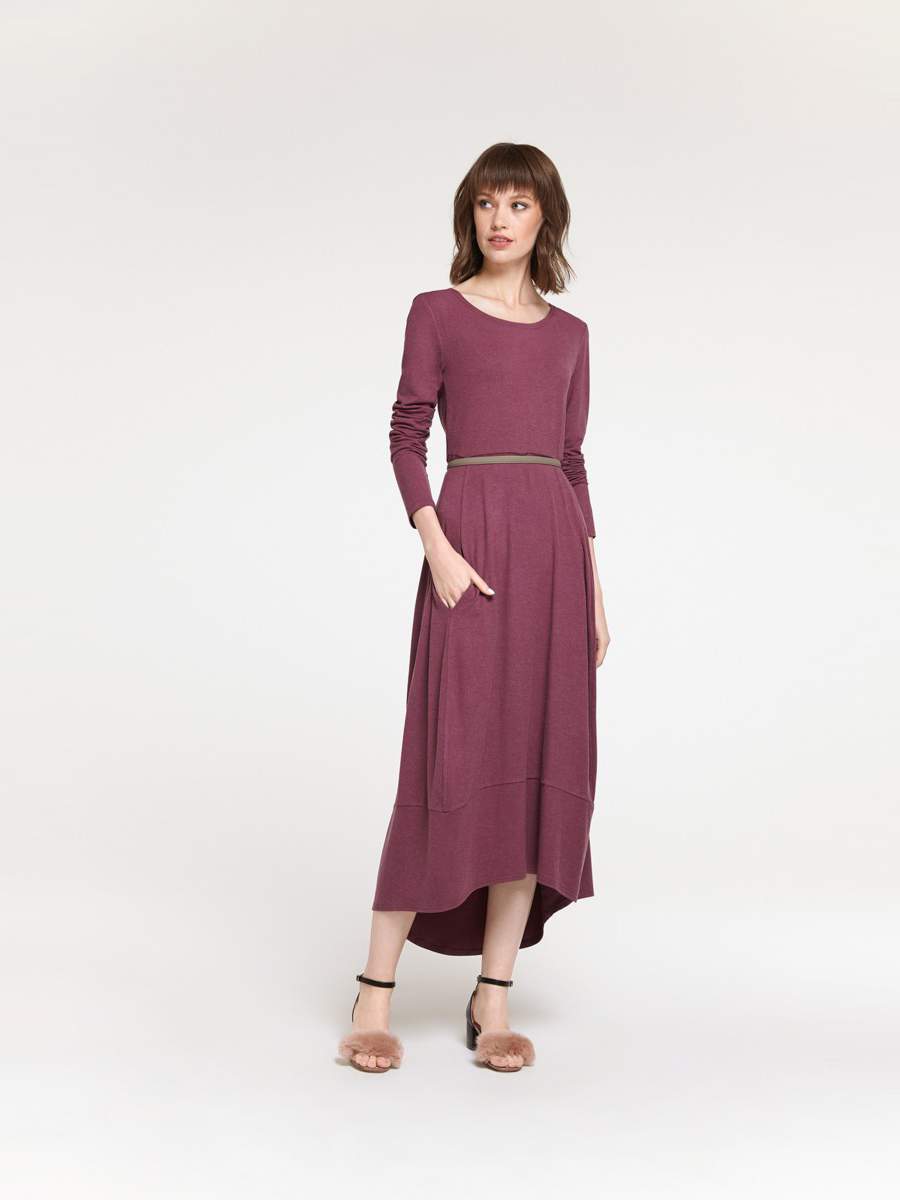 Повседневное платье женское 1001dress DM00856WE фиолетовое 46