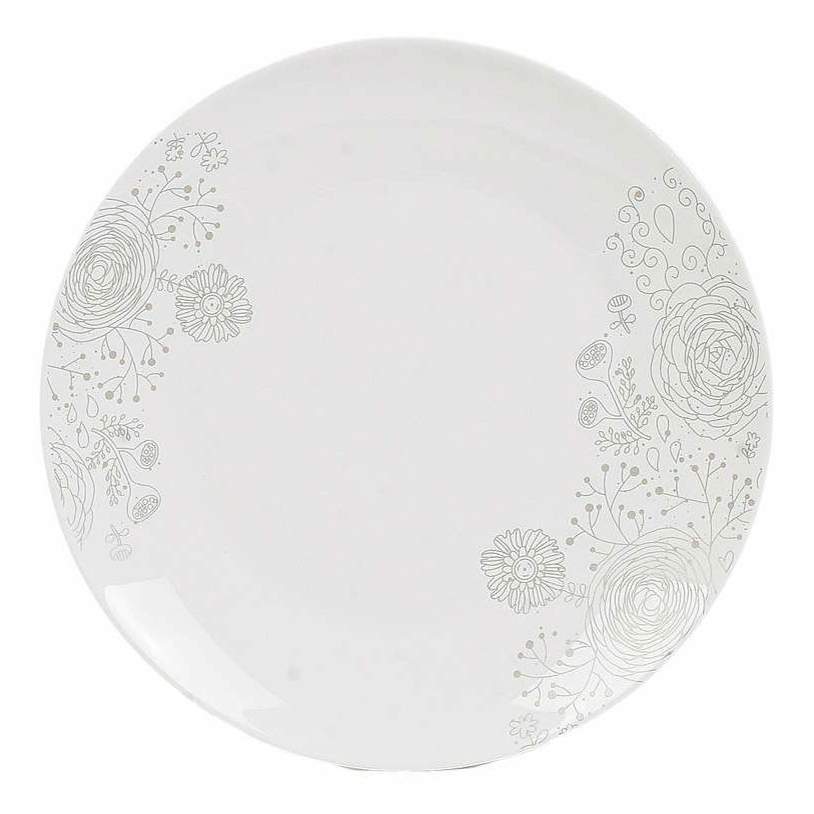 Тарелка обеденная Milvis Нежность 26,7 см белая