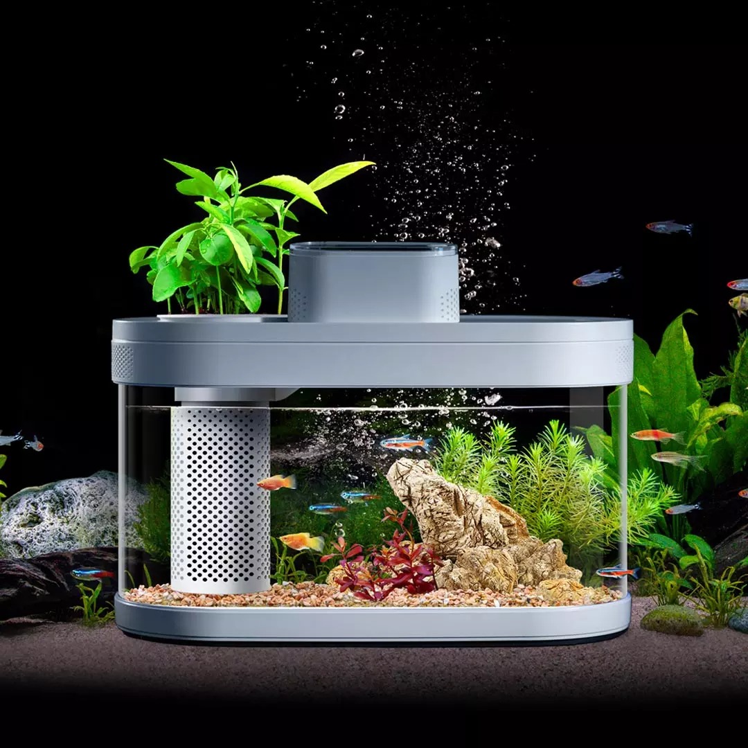 xiaomi descriptive geometry c180 smart fish tank pro, акваферма xiaomi descriptive geometry c180 smart fish tank, аквариум xiaomi geometry fish tank aquaponics ecosystem (c180), аква-ферма descriptive geometry c180 smart fish tank pro (hf-jhyg 007)