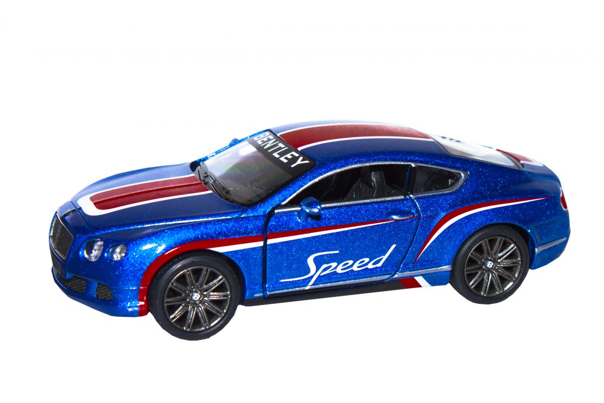 Купить модель машины Kinsmart Bentley Continetal GT Speed, 2012 года,  инерционная, 1/38 KT5369FW, цены на Мегамаркет