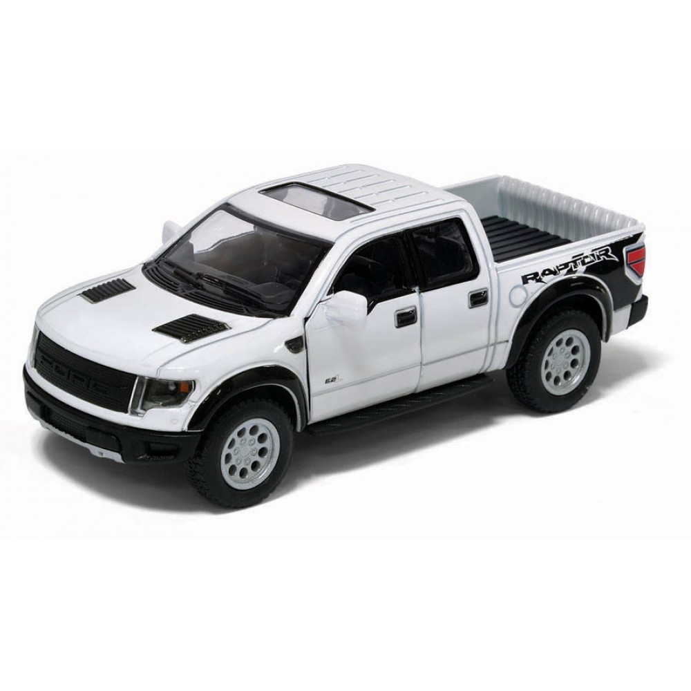 Купить модель машины Kinsmart Ford F-150 SVT Raptor SuperCrew, инерционная,  1/46 KT5365W, цены на Мегамаркет