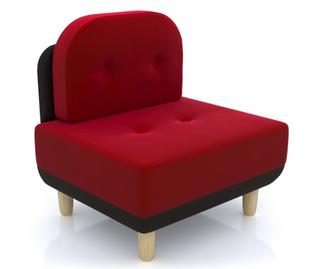 Кресло Anderson Торли AND_732, velvet red/бежевый