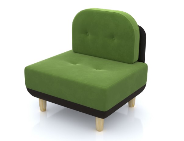Кресло Anderson Торли AND_730, velvet green/бежевый