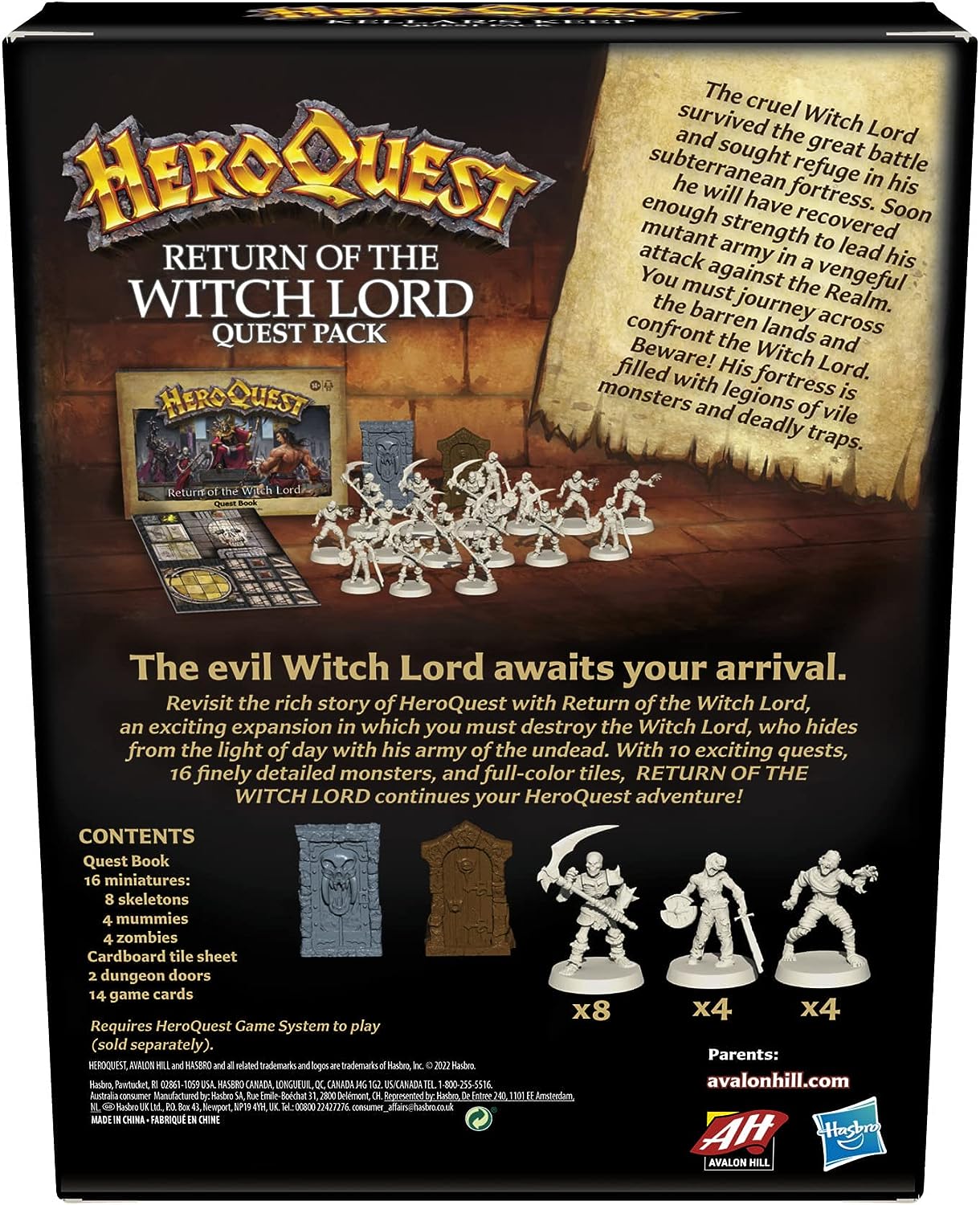 Lord of quests пролетарская ул 25 фото Дополнение для игры Hasbro HeroQuest: Game System Return of the Witch Lord Quest