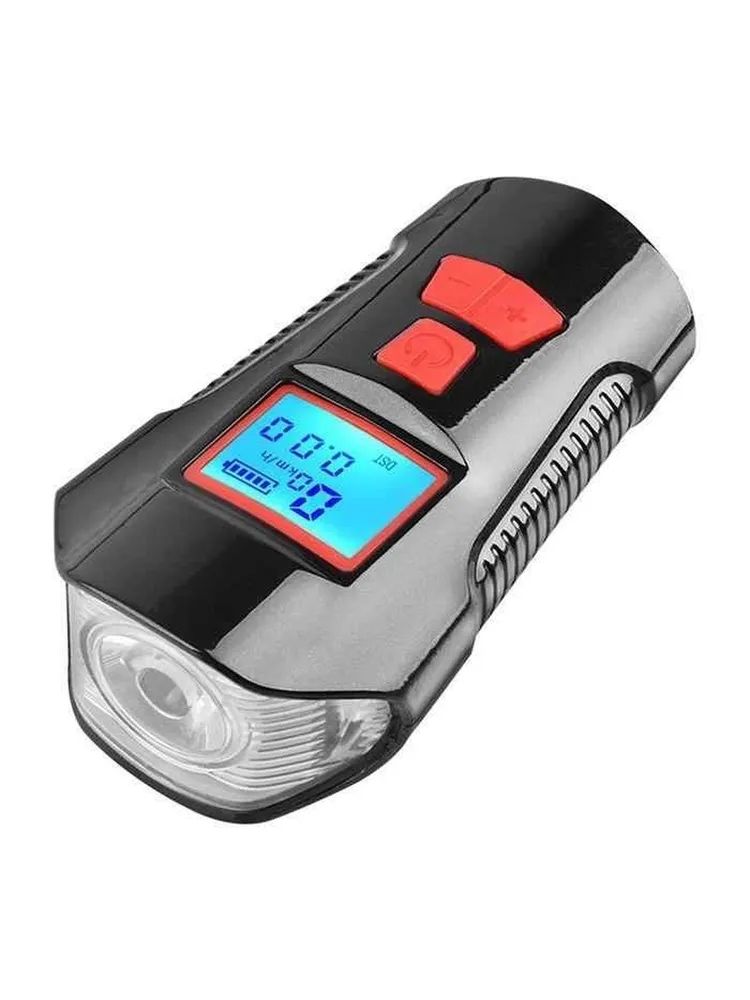 Рожок назад светодиодный. Фонарь для велосипеда со спидометром. Велосипедный фонарь спидометр. Велосипедный фонарь со спидометром. Фонарик спидометр на велосипед.