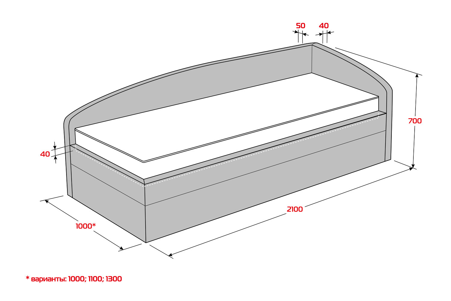 Кровать с подъёмным механизмом Hoff Дрим
