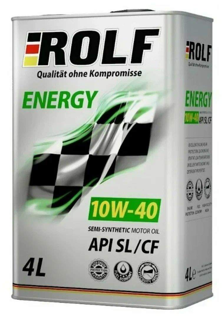 Моторное масло ROLF полусинтетическое ENERGY SAE 10W40 API SL/CF ACEA A3/B4 4л - купить в Лента - продавец СберМаркет, цена на Мегамаркет
