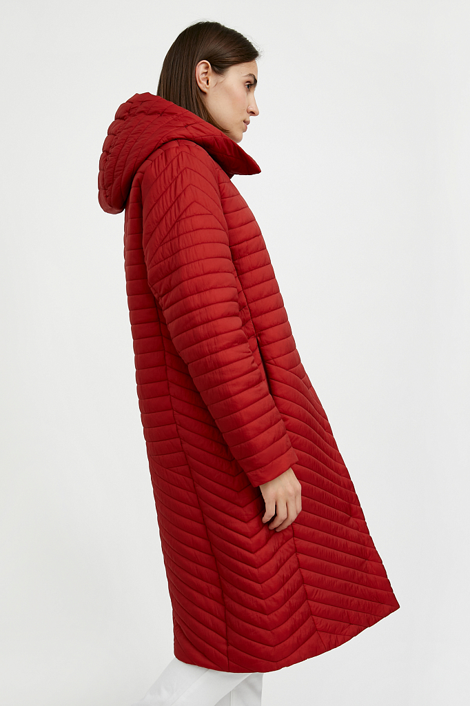 Пальто женское Finn Flare A20-12058 красное M