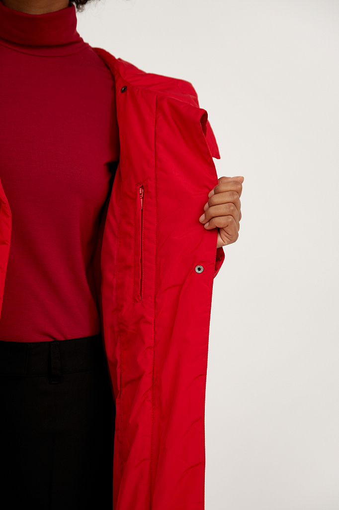 Пальто женское Finn Flare A20-32026 красное S