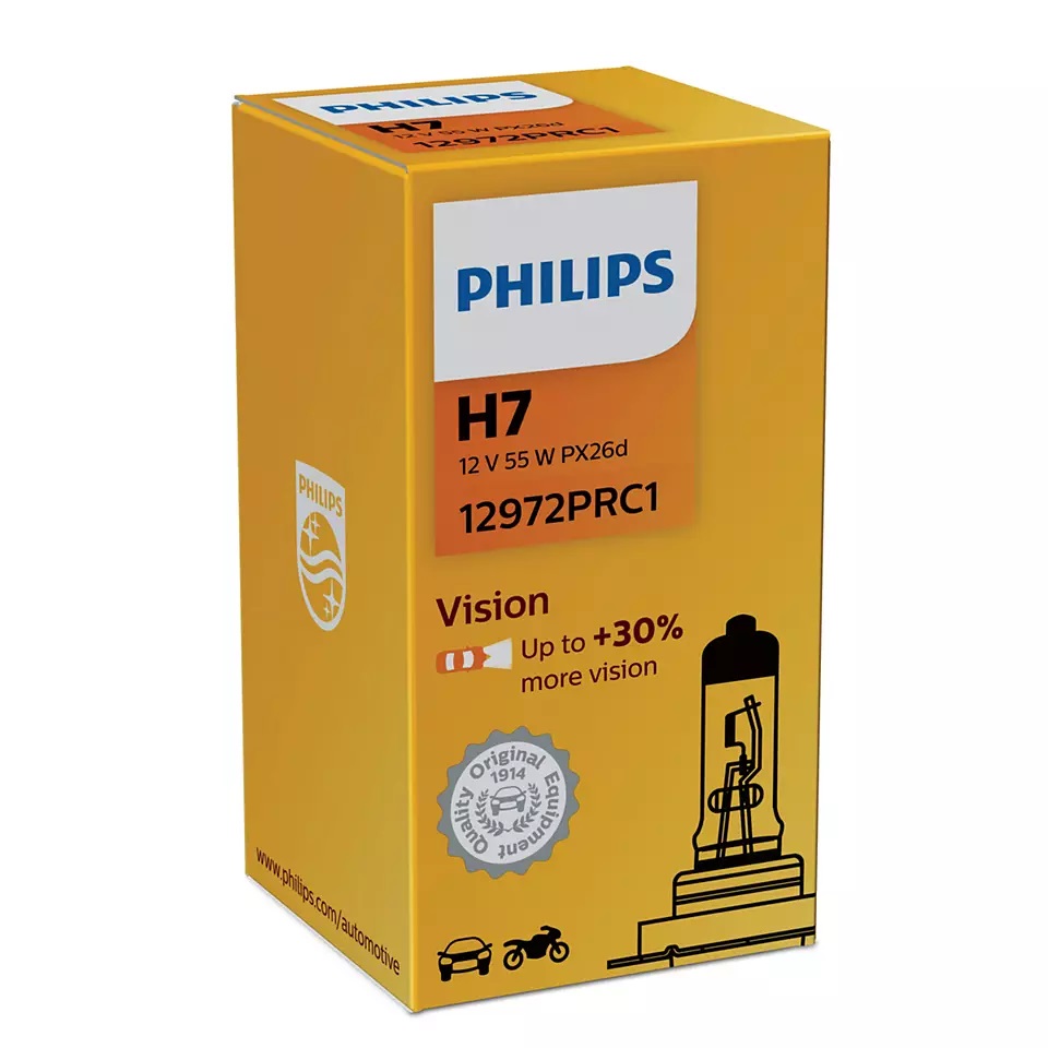 Лампа галогенная, больше света +30%, PHILIPS 55W PX26d 12972PRC1 - отзывы  покупателей на Мегамаркет | 100022898743