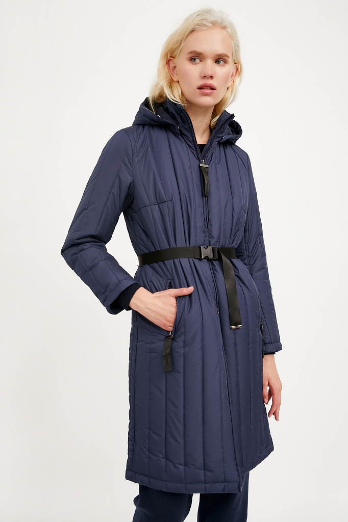 Пальто женское Finn Flare A20-32027 синее M