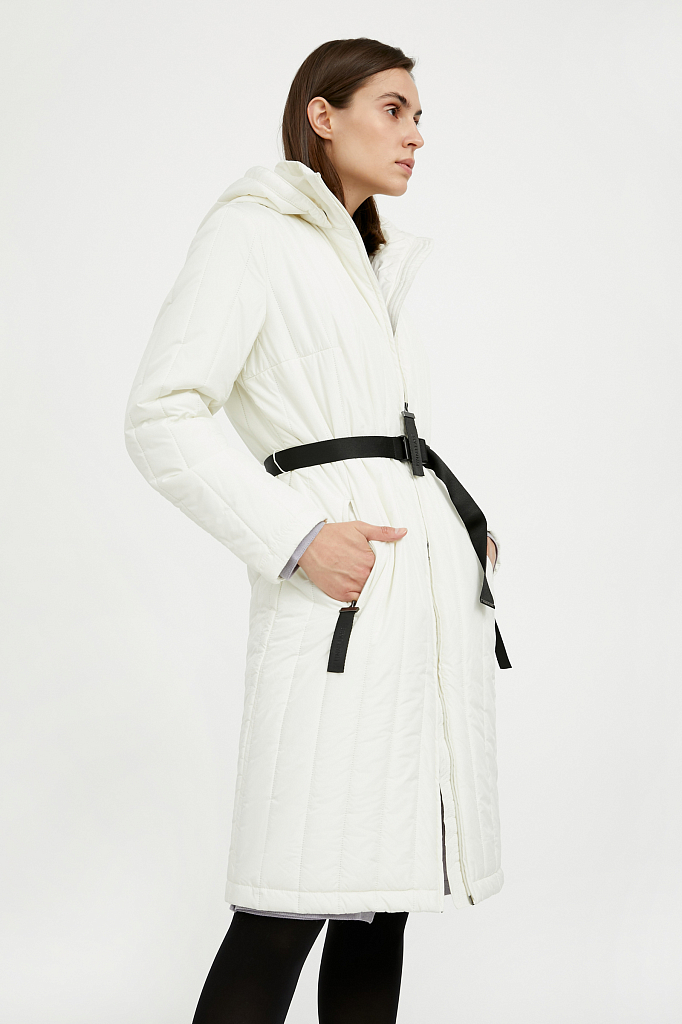Пальто женское Finn Flare A20-32027 бежевое S