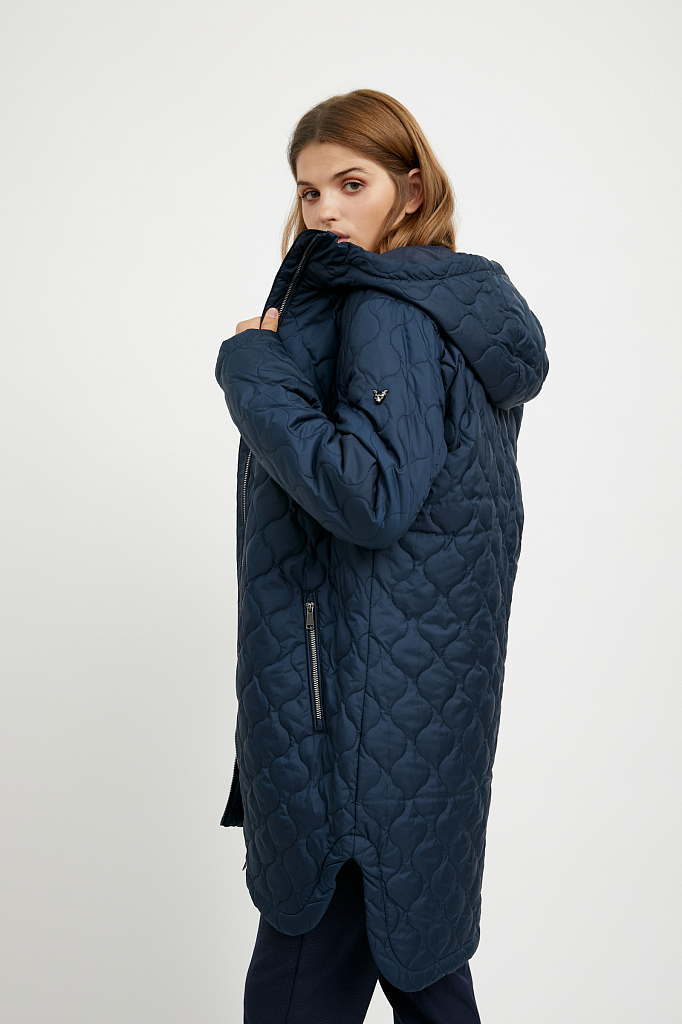Пальто женское Finn Flare A20-32002 синее XS