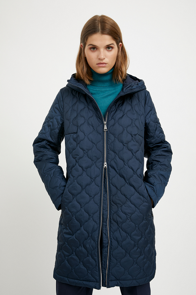 Пальто женское Finn Flare A20-32002 синее XS
