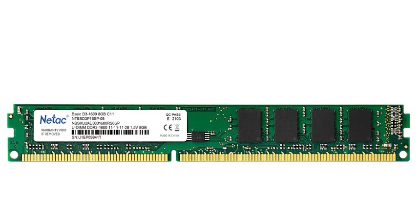 Оперативная память Netac Basic (NTBSD3P16SP-08) DDR3 1x8Gb 1600MHz - отзывы покупателей на маркетплейсе Мегамаркет | Артикул: 600004943247