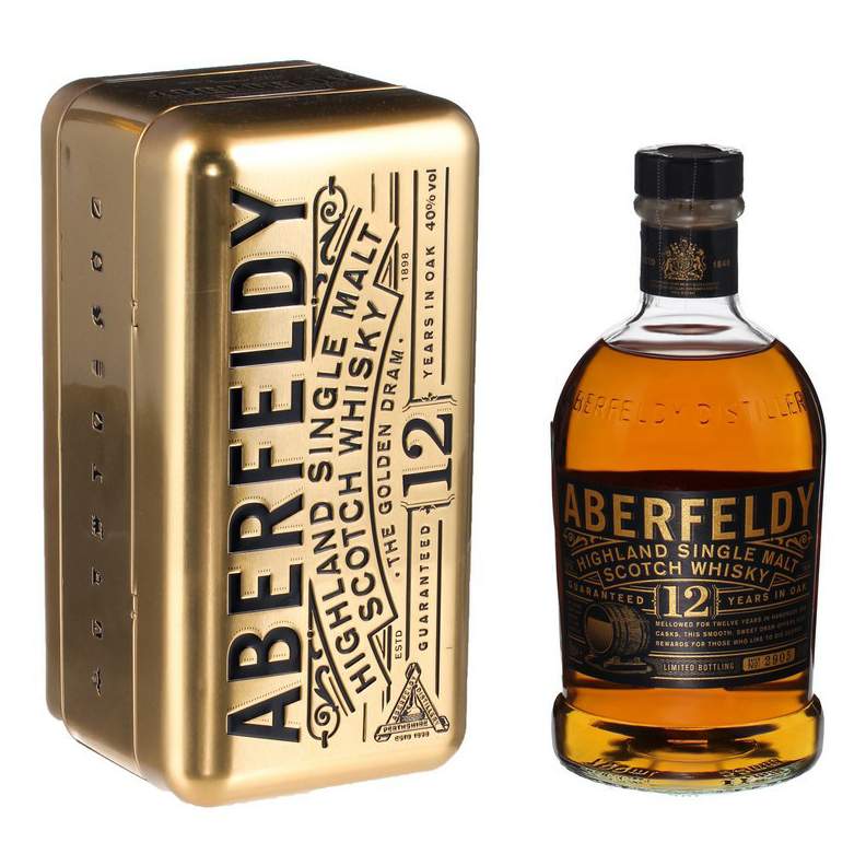 Виски Aberfeldy 12 Years Old metal box односолодовый 40% 0,7 л Великобритания - купить в Декантер, цена на Мегамаркет