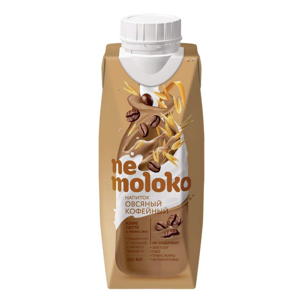 Напиток овсяный Nemoloko кофейный обогащенный витаминами и минеральными веществами 250 мл