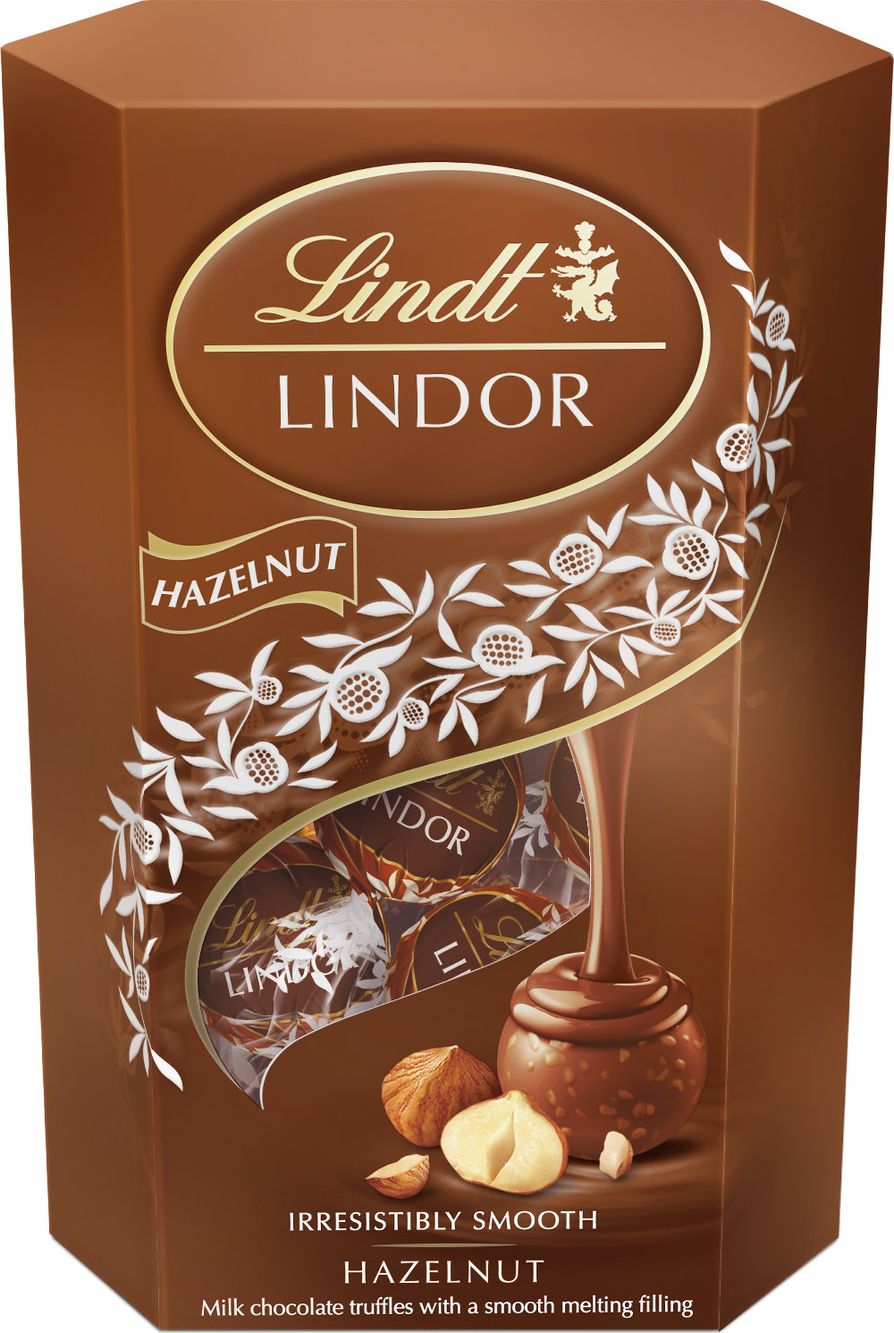 Конфеты шоколадные Lindt Lindor из молочного шоколада с кусочками фундука 200 г