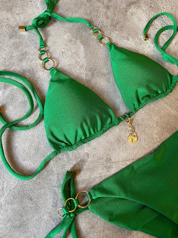 Купальник раздельный женский Balibikini Кольца зеленый XL