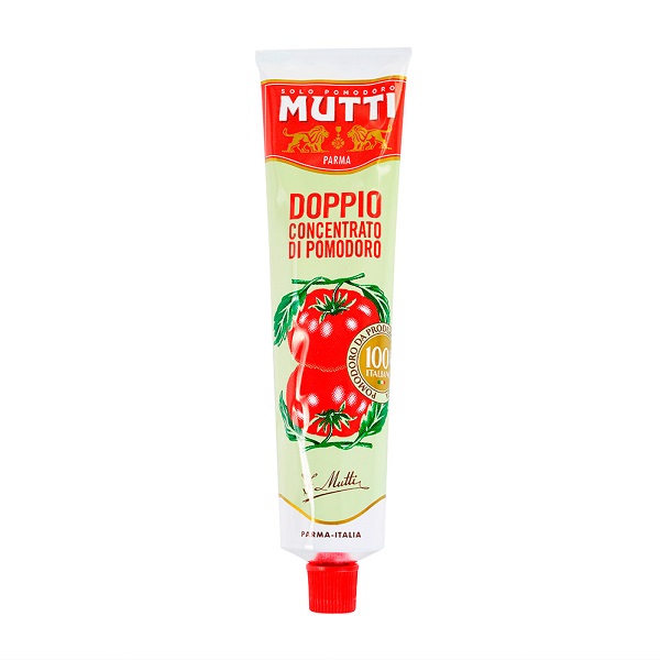 Томатная паста "Mutti" концентрированная с м.д. сухих веществ 28%, 130г, тюбик, Италия