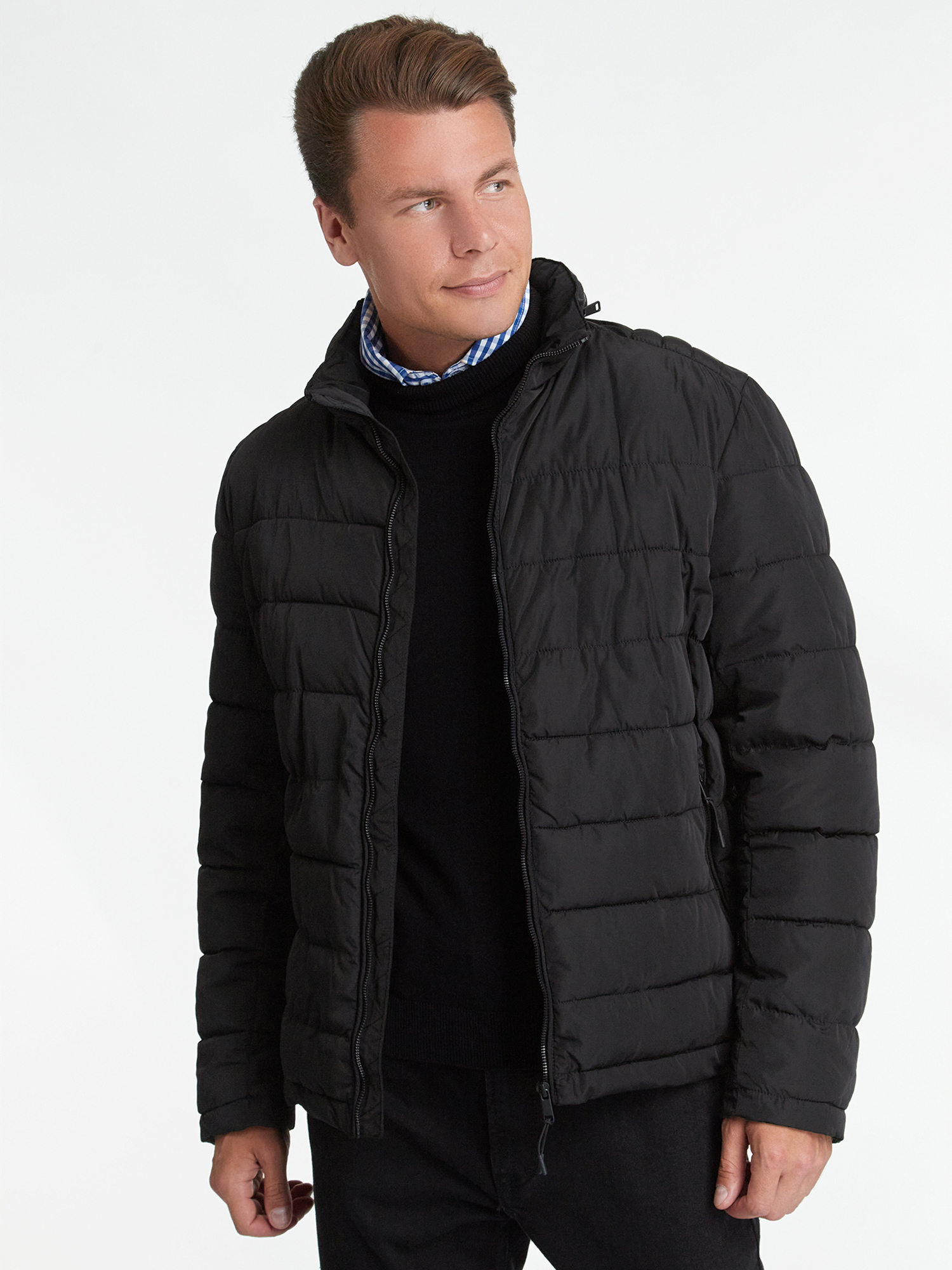 Куртка мужская oodji 1L111053M-1 черная XL - купить в Москве, цены на Мегамаркет | 100042061496
