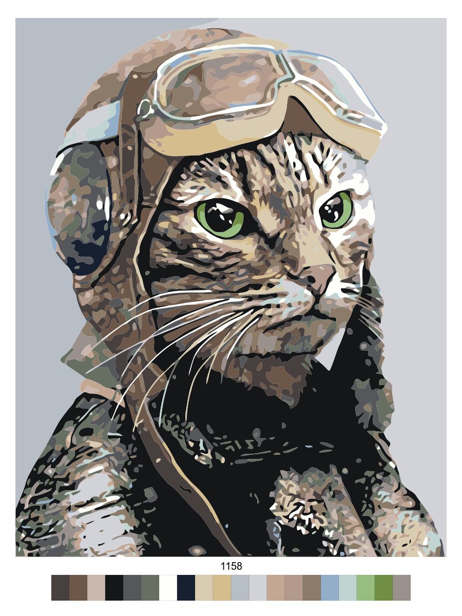 Кот в каске