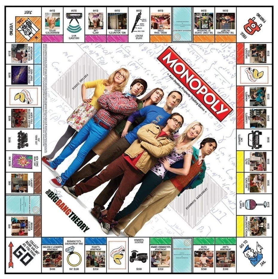 Настольная игра Монополия Теория большого взрыва (Big Bang Theory) на англ.  яз. B52241020 – купить в Москве, цены в интернет-магазинах на Мегамаркет