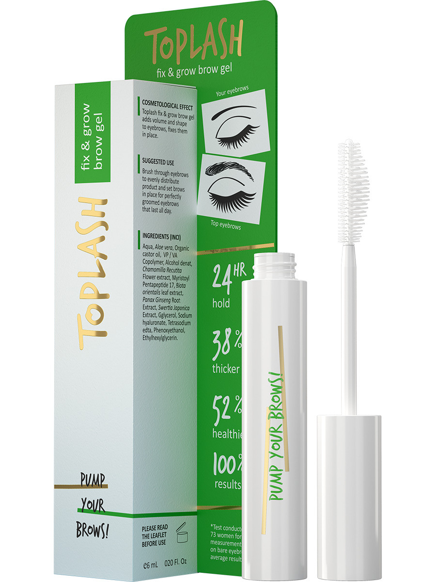 Купить гель для фиксации бровей Toplash fix and grow brow gel/top-104, цены на Мегамаркет | Артикул: 600005098386