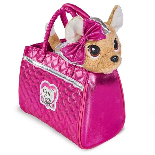 Плюшевая собачка Simba Chi-Chi love Гламур с розовой сумочкой и бантом 20 см