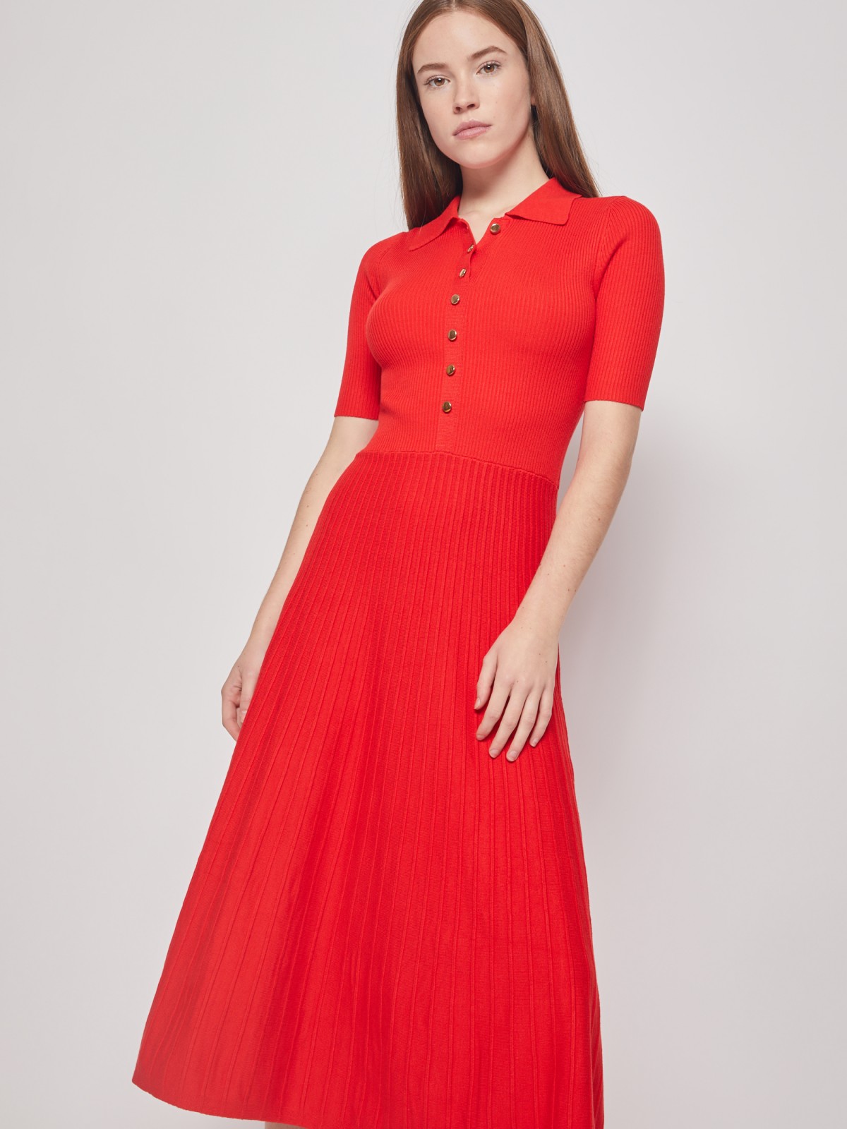 Платье женское Zolla 222118443021 красное XL