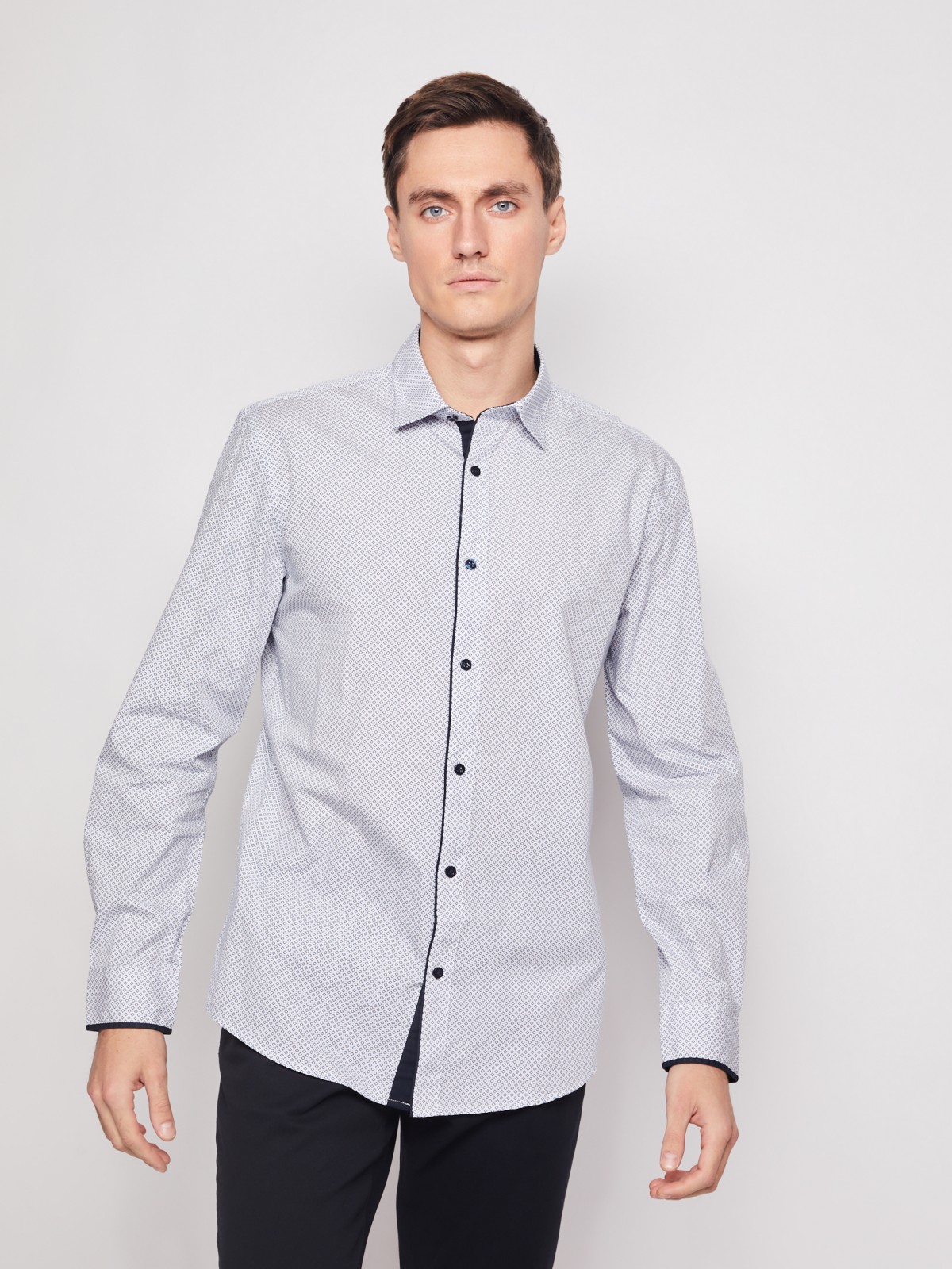 Рубашка мужская Zolla 012112106063 белая XL