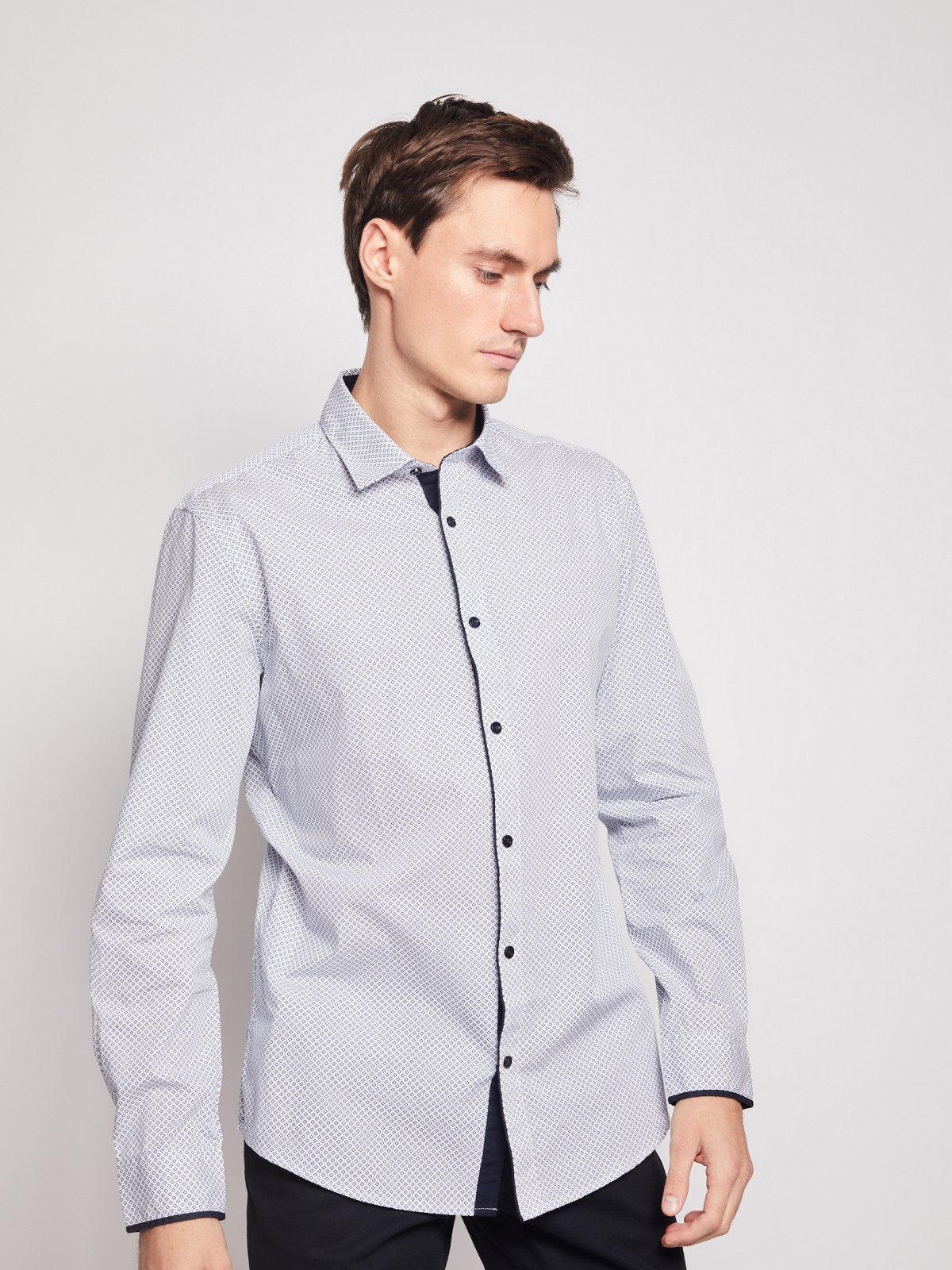 Рубашка мужская Zolla 012112106063 белая XL