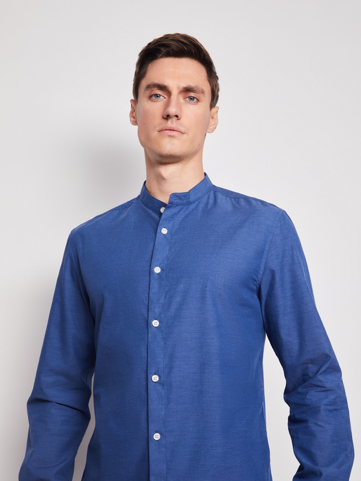 Рубашка мужская Zolla 21211214R052 синяя 3XL