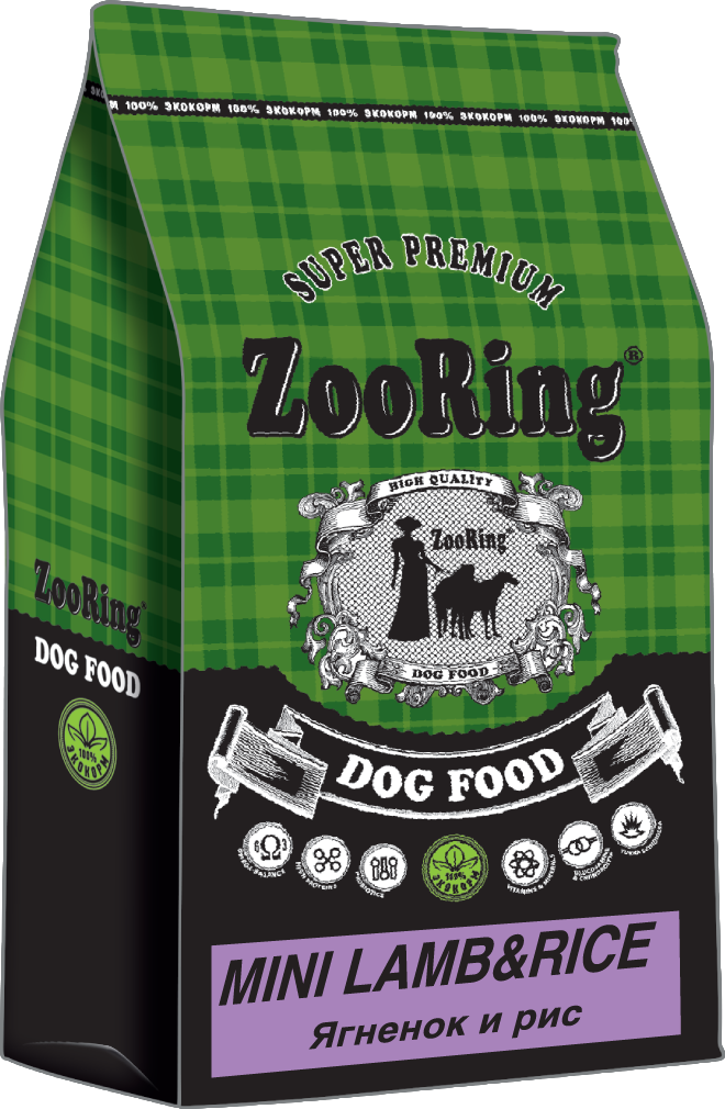 Сухой корм для собак ZooRing mini lamb&rice, для мини пород, ягненок, рис, 10кг - купить в zoostandart, цена на Мегамаркет